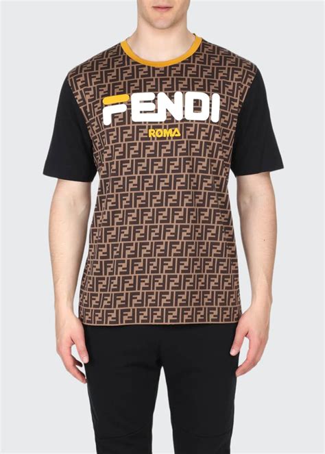 fendi silk logo shirt men|Fendi logo t shirt women.